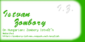 istvan zombory business card